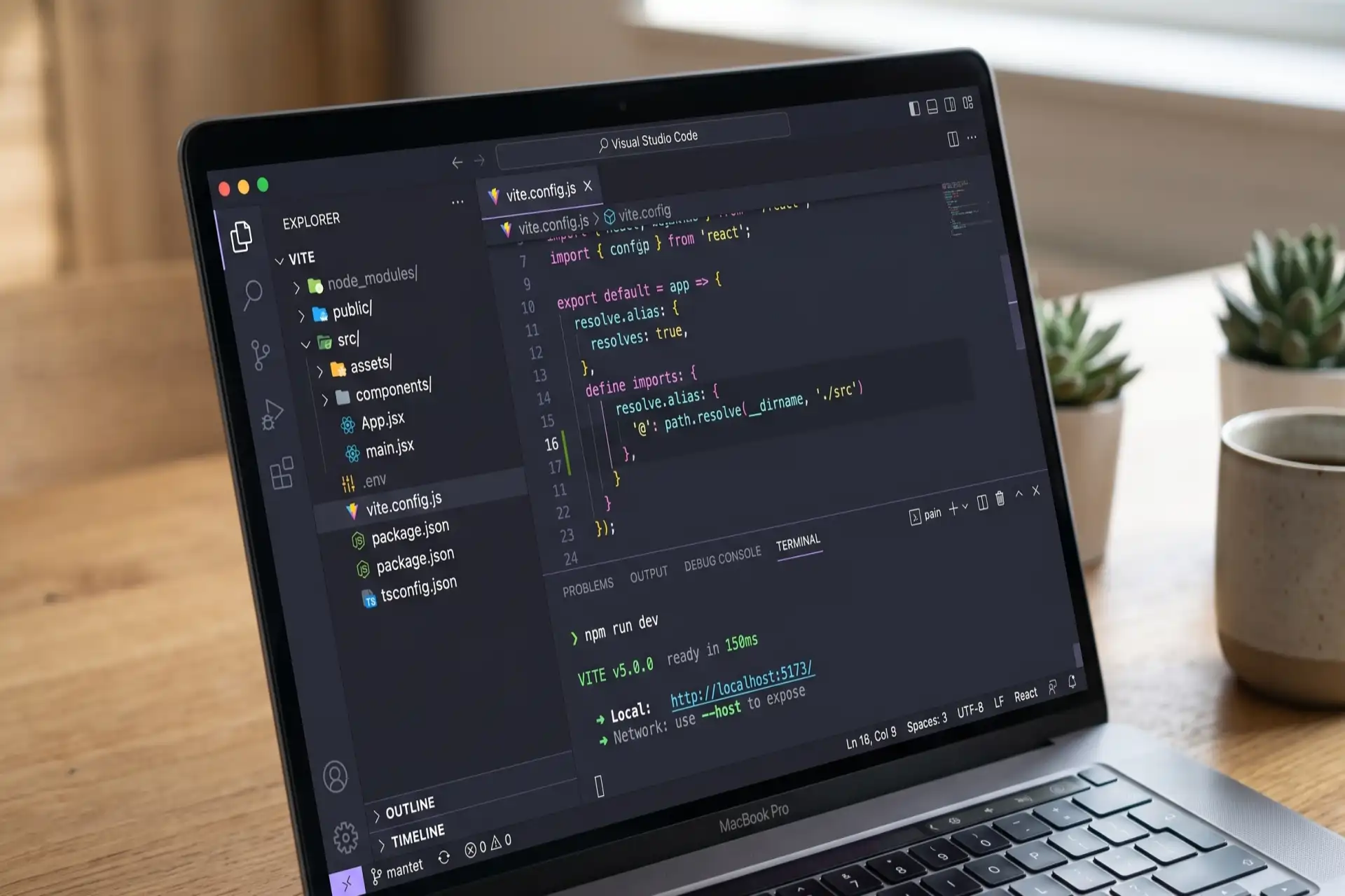 Aprenda a configurar um projeto React com Vite: instalação, estrutura de pastas, variáveis de ambiente,aliases de importação e otimizações de build.