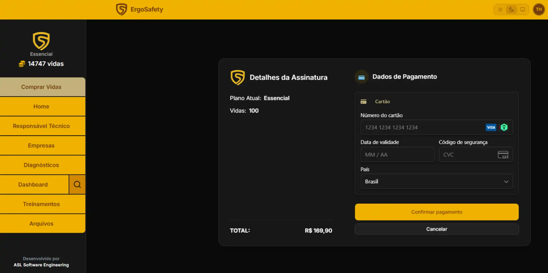 Interface de sistema de vendas diretas com automação e integração via webhook